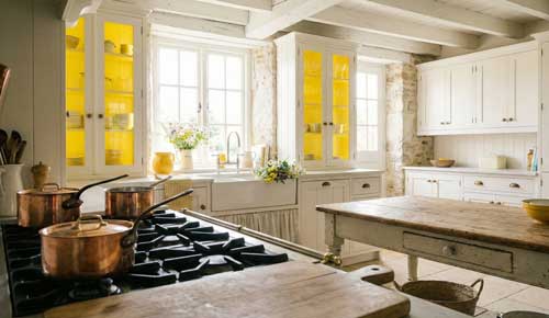 Yellow Kitchen Cabinets