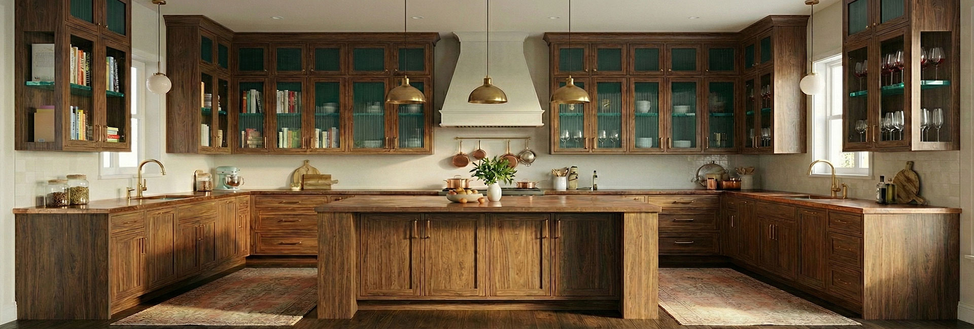 Teal Kitchen Cabinets